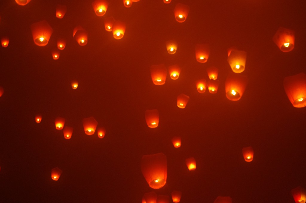 Et enfin, lacher de lanternes célestes à Shifen, c'était juste magique <3
